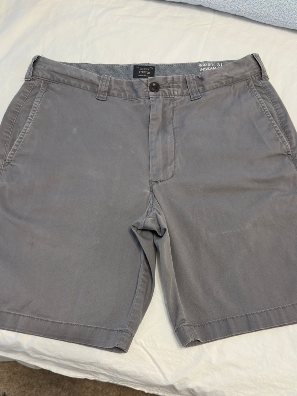 J Crew Stretch Chino Shorts Sz 31 khaki